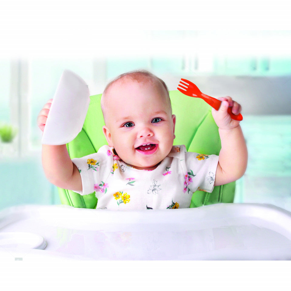Set lingurita si furculita BabyJem (Culoare: Albastru)