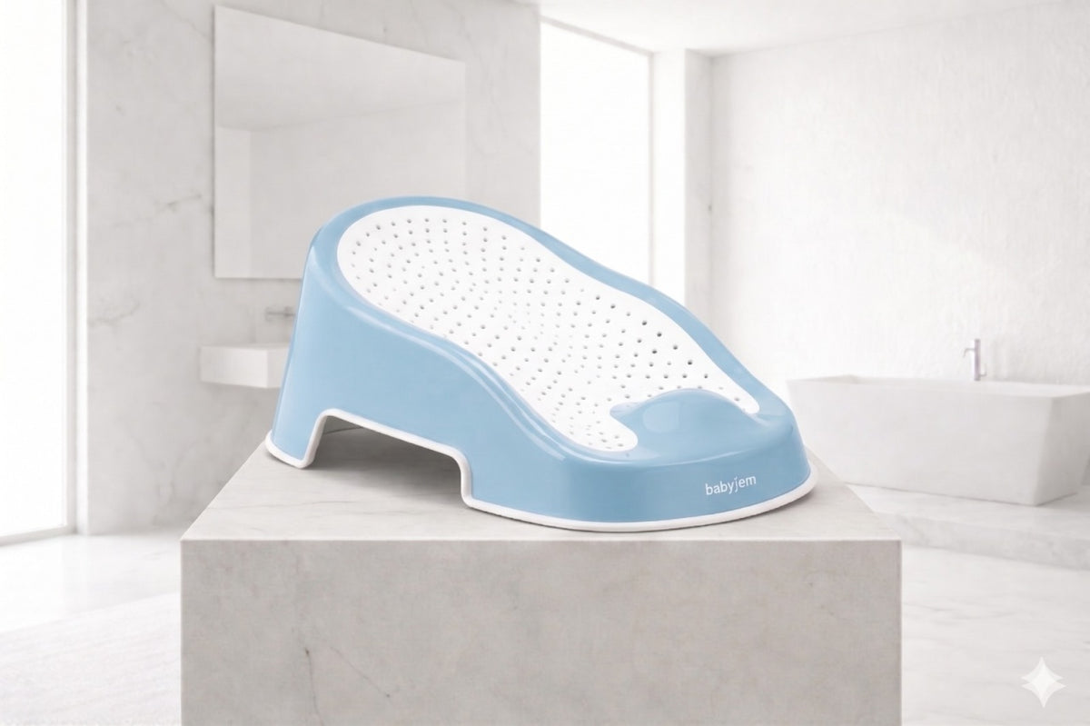 Suport pentru baie Soft Touch BabyJem, Bleu
