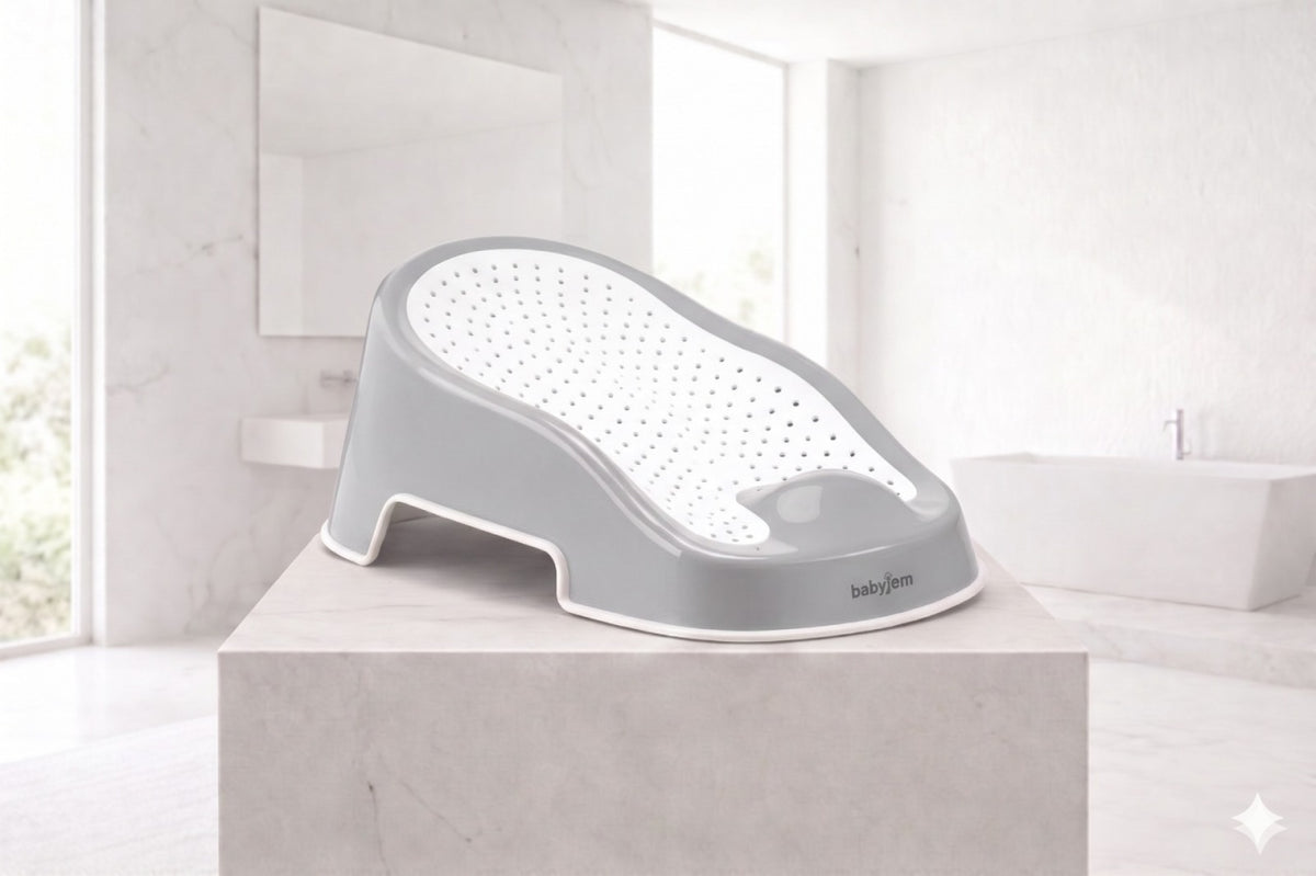 Suport pentru baie Soft Touch BabyJem, Gri