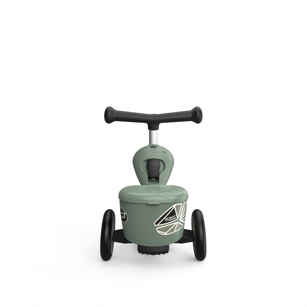 Trotineta copii cu sezut, suport jucarie, transformabila 2in1, HighwayKick 1 Lifestyle Greenlines, 1-5 ani, pana la 50 kg, Scoot  Ride