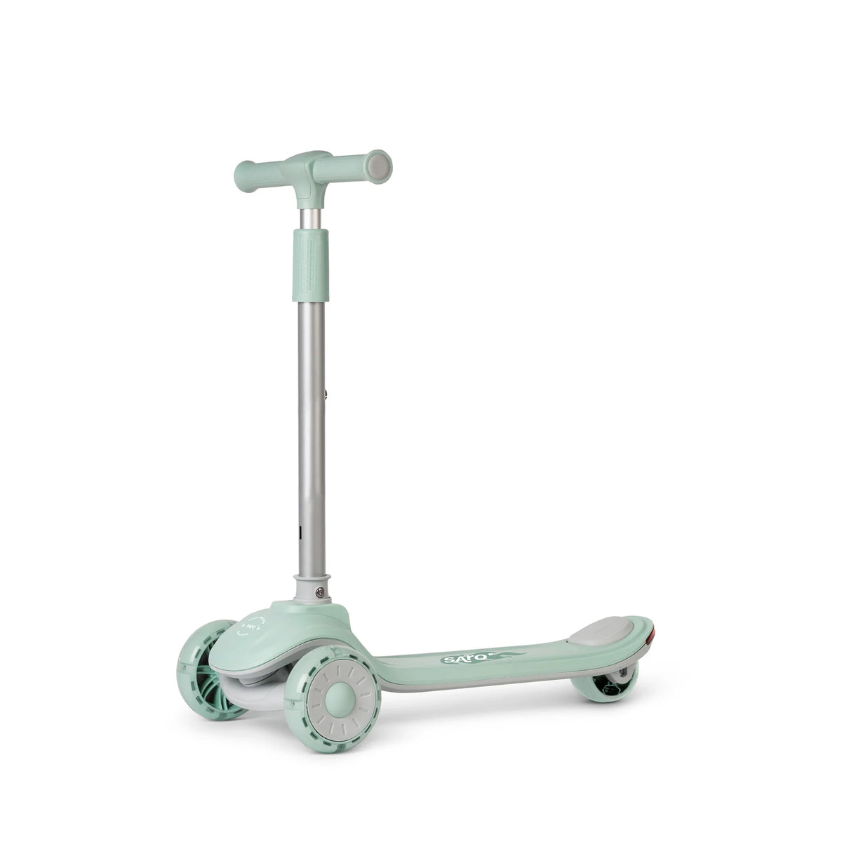 Trotineta evolutiva 2 A n 1 Saro , œCool Rider,   Mint, 12 luni+, pliabila, cu scaunel, Bluetooth + difuzor, roti LED, frana spate, max. 50 kg