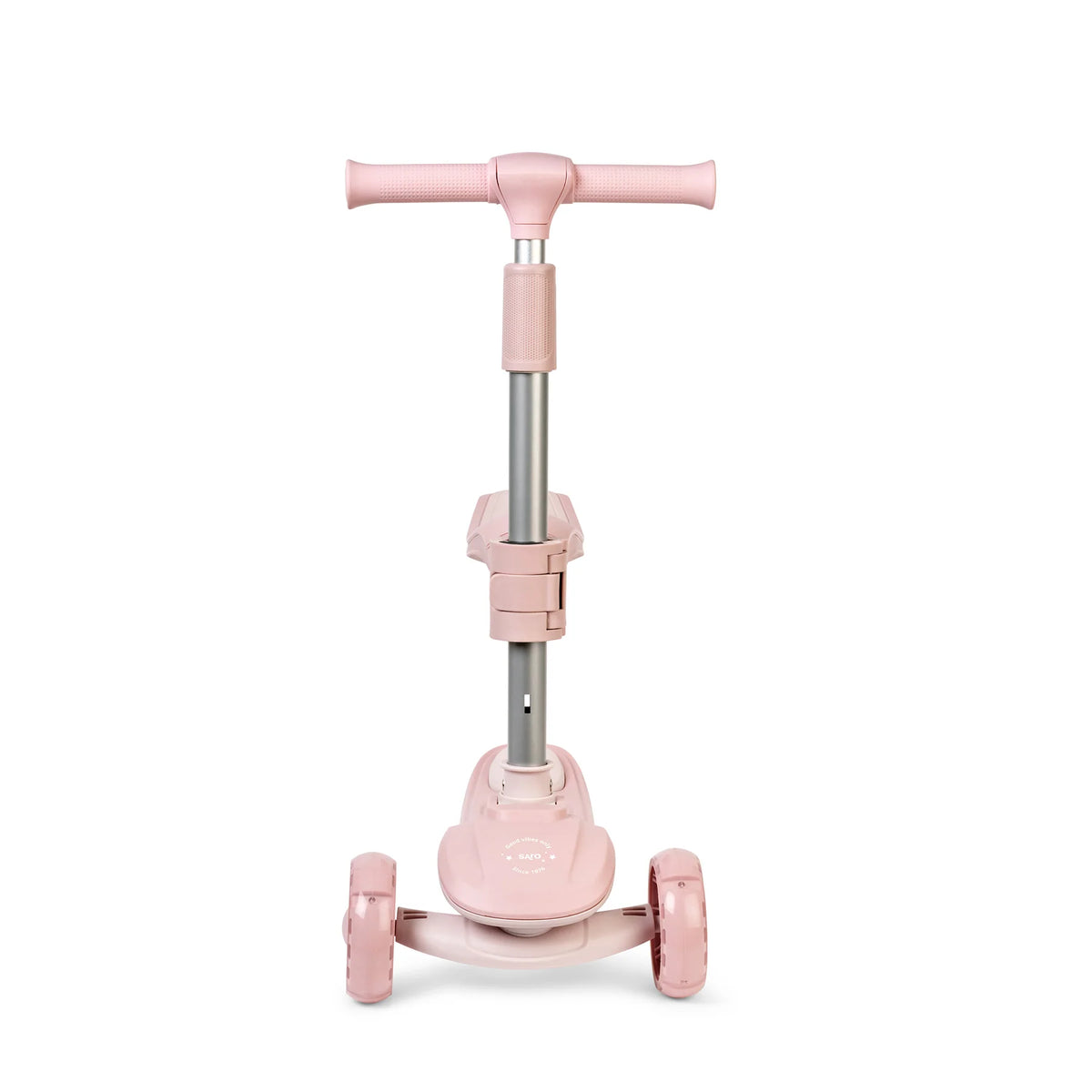 Trotineta evolutiva 2 A n 1 Saro , œCool Rider,   Pink, 12 luni+, pliabila, cu scaunel, Bluetooth + difuzor, roti LED, frana spate, max. 50 kg