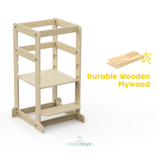 Turn de invatare multifunctional Kule Lite, Natur, MamaToyz