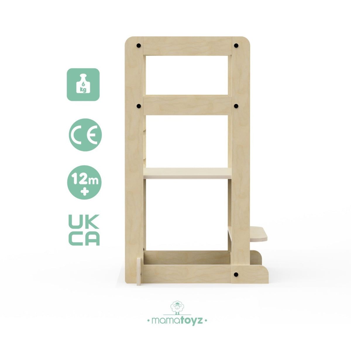 Turn de invatare multifunctional Kule Lite, Natur, MamaToyz
